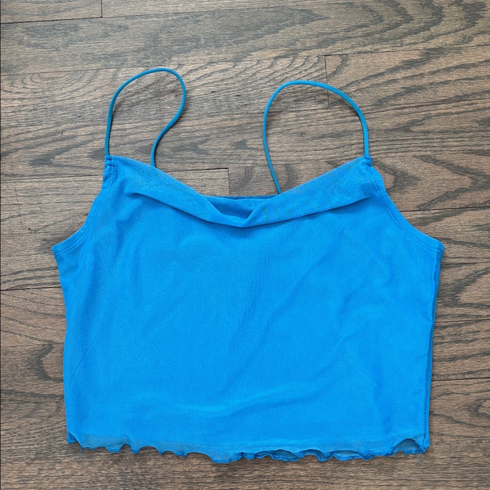 Blue Women's Crop Top - Picture 2 of 10